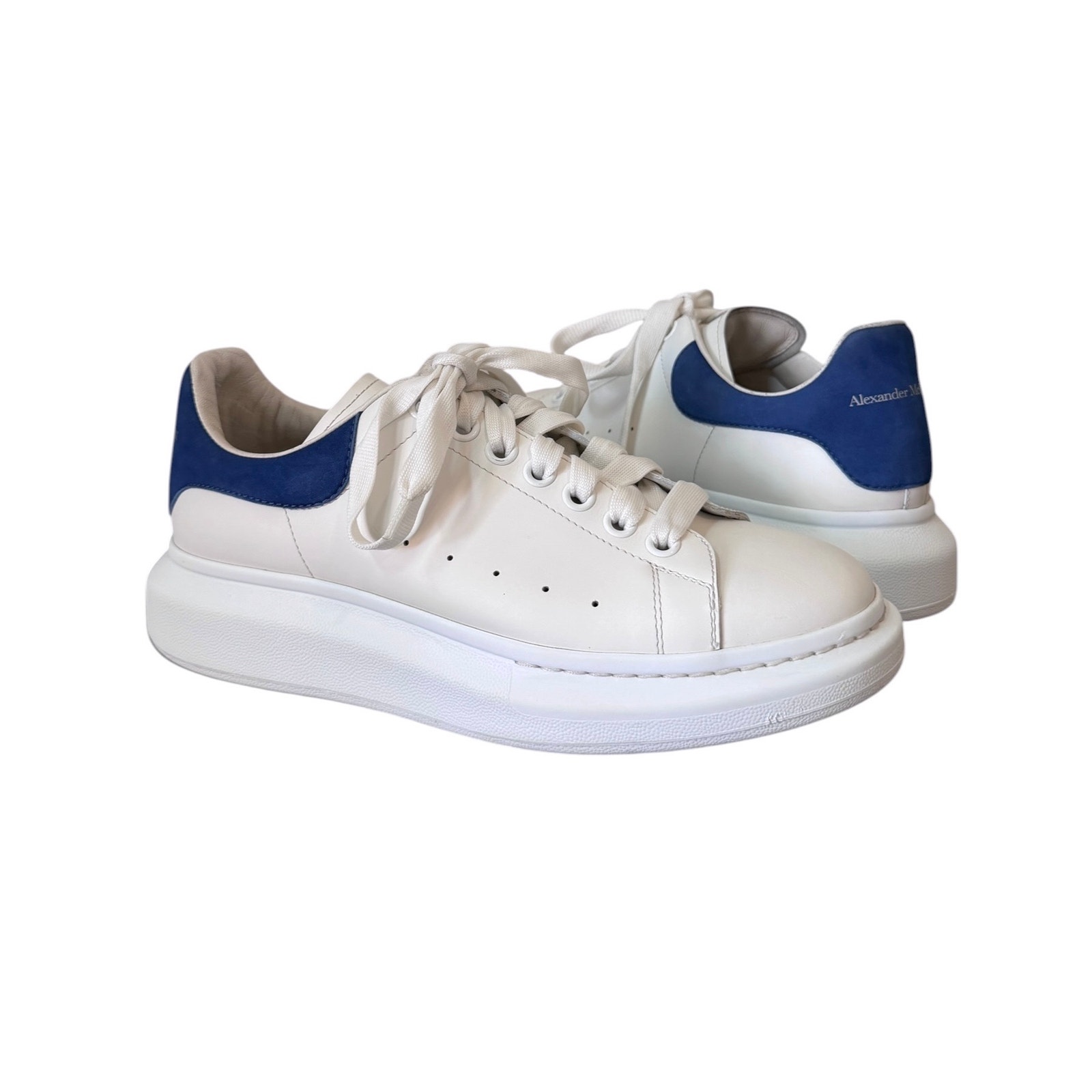 Alexander Mcqueen Oversized Sneaker White Blue Suede It/Eu 41 Us Womenâs 11